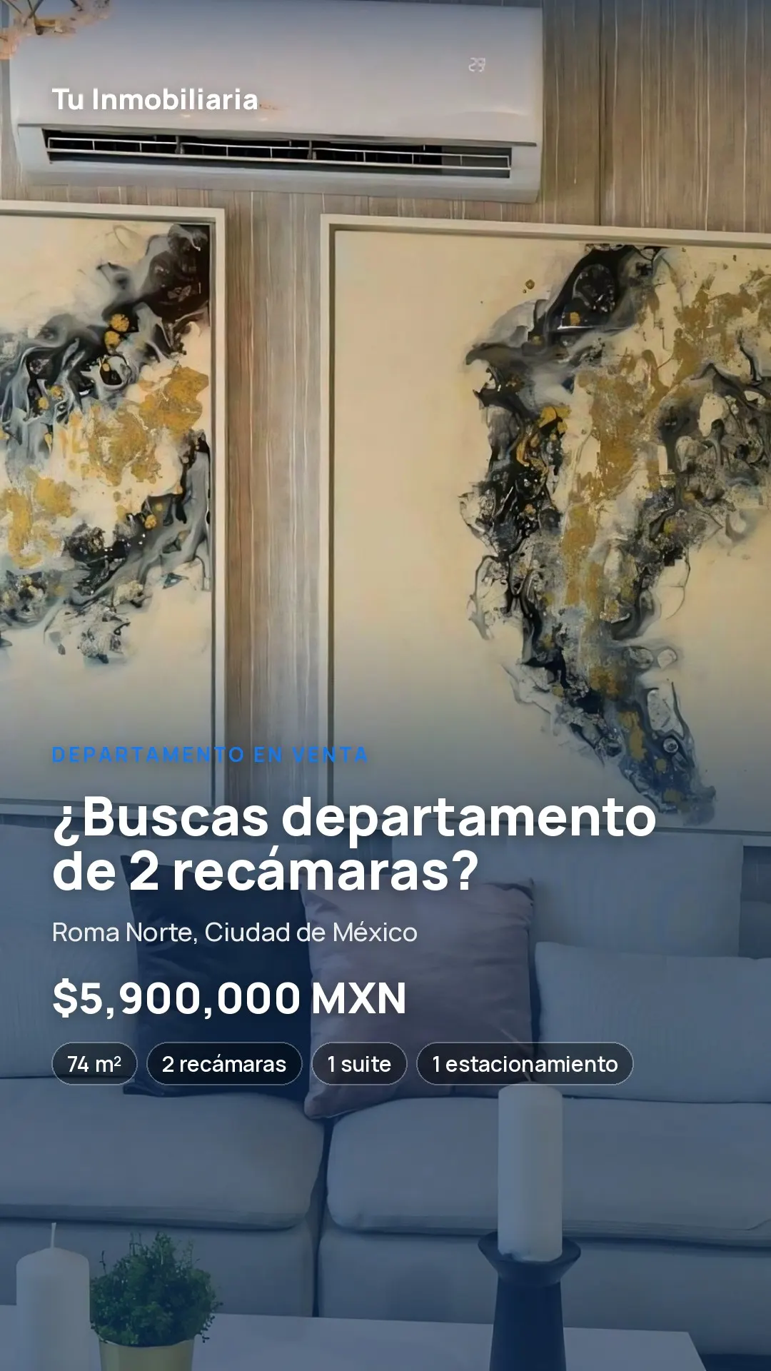 Reel del departamento en Roma Norte